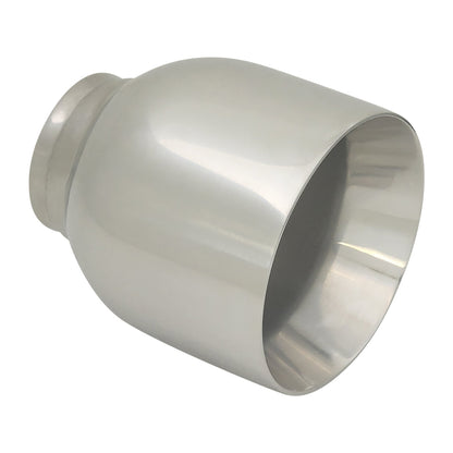 Exhaust Tip Straight Cut Inner Cone 2.5 Inch In - 4.5 Inch Out 5 Inch Long 304ss