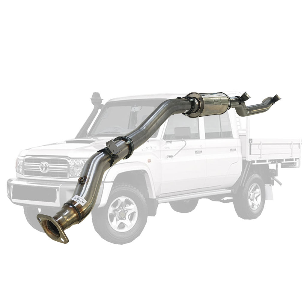 Toyota Landcruiser 79 Series VDJ79 Single & Dual Cab Ute 4.5L V8 10/2016 ON 4" DPF Back Exhaust