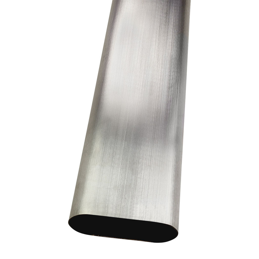 4 Inch Oval Exhaust Tube 1M Length 304 Grade Brushed Stainless Steel