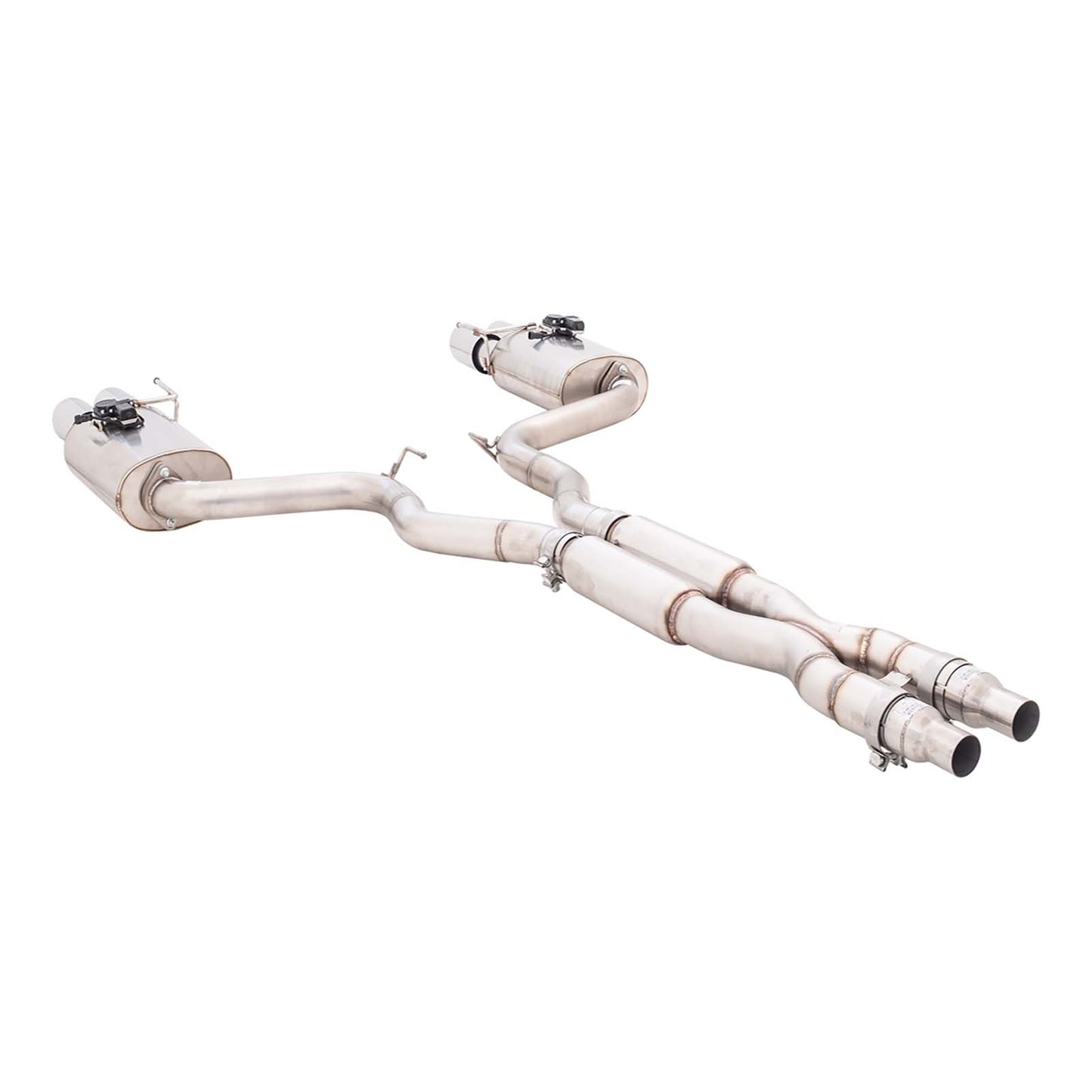 Ford Mustang 2018 Coupe Cat Back System Stainless Steel With Varex Oval Rear & Quad tips