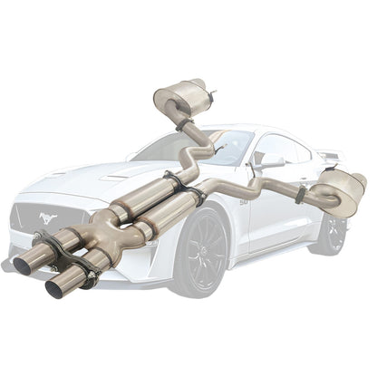 Ford Mustang FM 5.0l Coyote V8 GT Fastback Coupe 3" Twin Stainless Cat back Exhaust With Mufflers