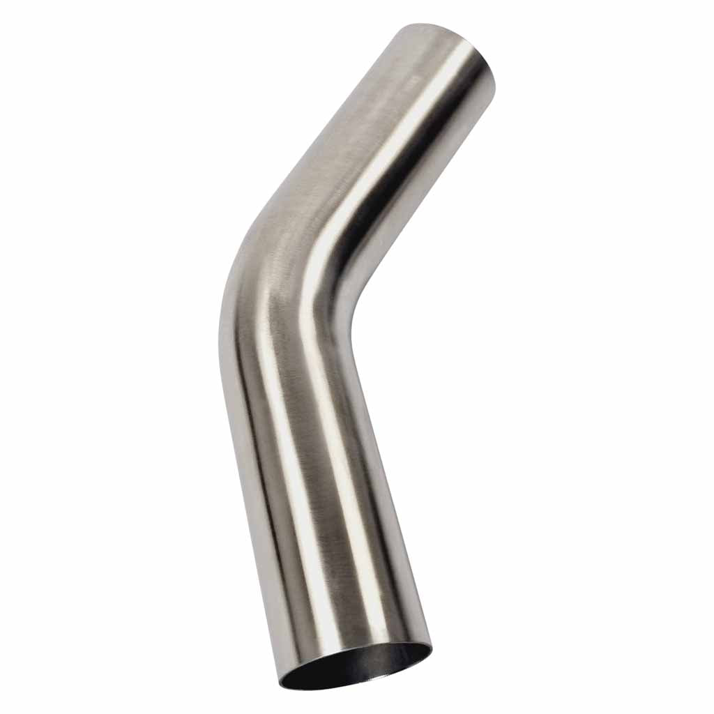 2 1/2"  45 Degree 1.5D Radius Mandrel Bend Brushed 304 Stainless Steel