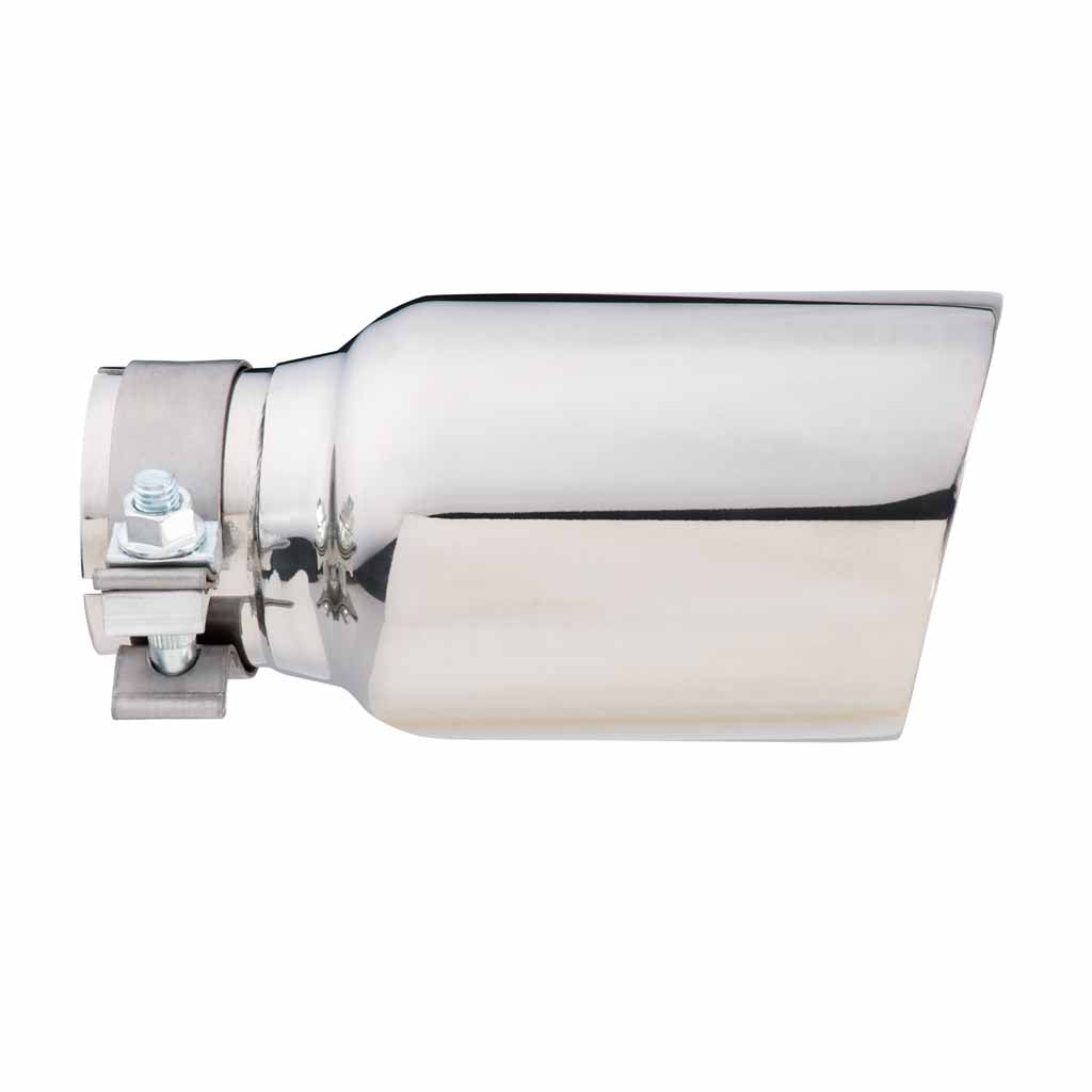 Exhaust Tip Angle Cut Inner Cone 2.5" In - 102mm Out 8" Long 304 Stainless