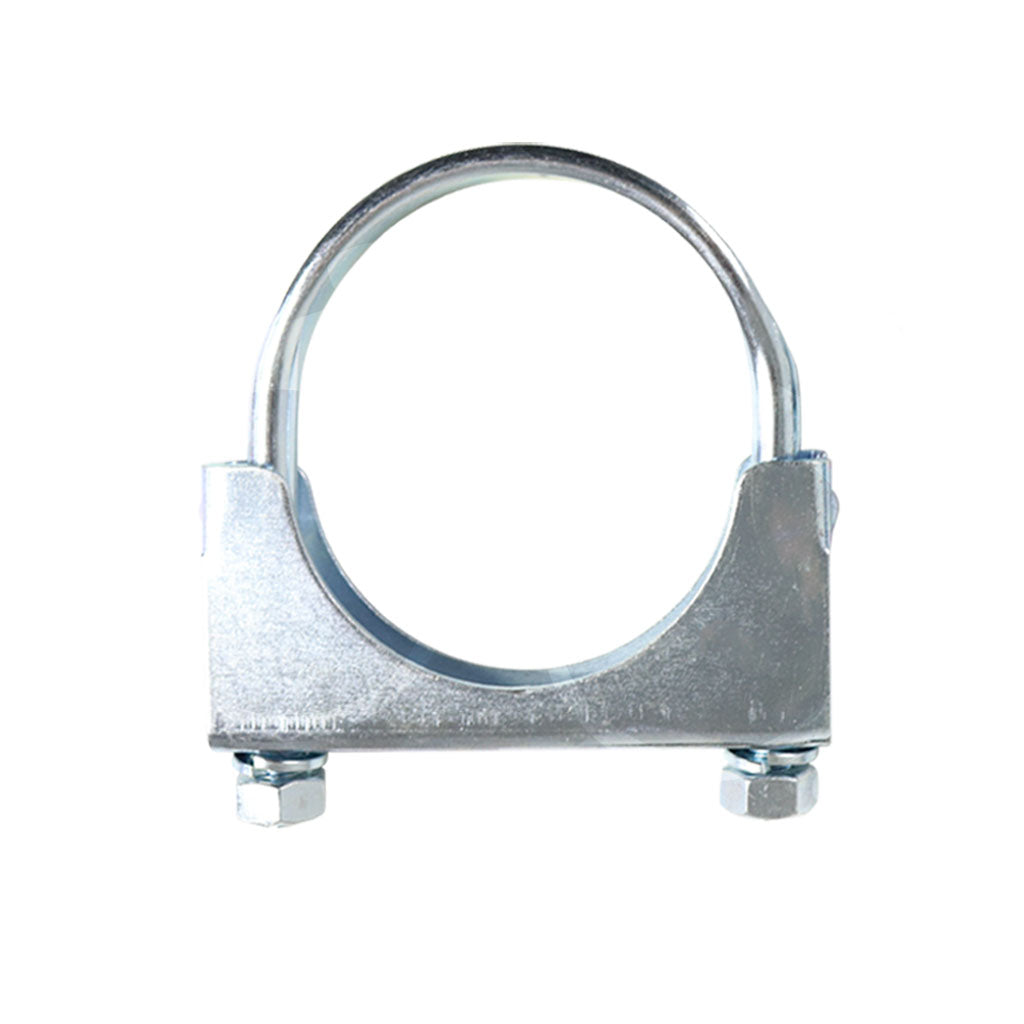 Heavy-Duty Silver U-Bolt Exhaust Clamps - Suitable for Expanded Pipes, Available in Sizes from 1 Inch to 6 Inches