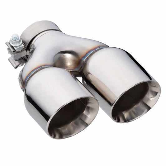 Exhaust Tip Y-Piece Inner Cone 2.5 Inch In - Dual 3.5" Out 9" Long LHS Polished SS