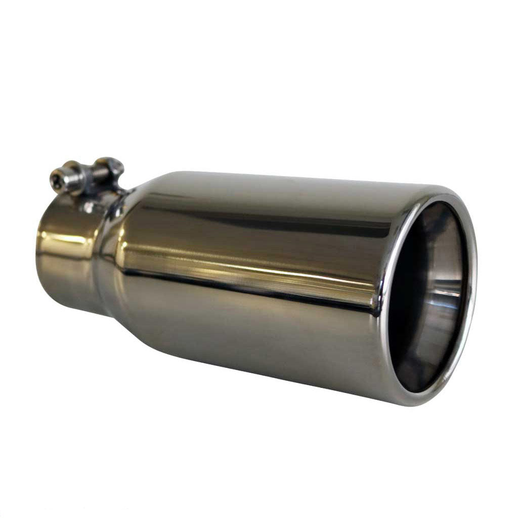 Exhaust Tip Straight Cut Rolled Inner Cone 2.5 Inch In - 80mm Out 304 Stainless