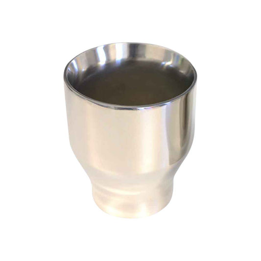 Exhaust Tip Straight Cut Inner Cone 2.25" In - 3.5" Out 5" Long 304 Stainless