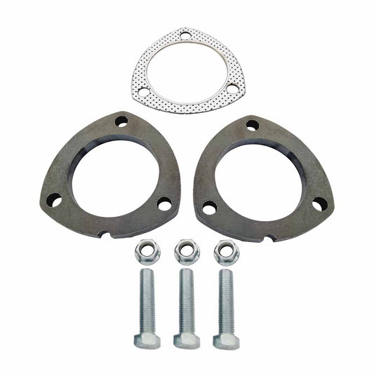 Exhaust Flange Plate Kit 72mm 2.83 Inch With Gaskets Nuts And Bolts 10mm Thick 3 Bolt