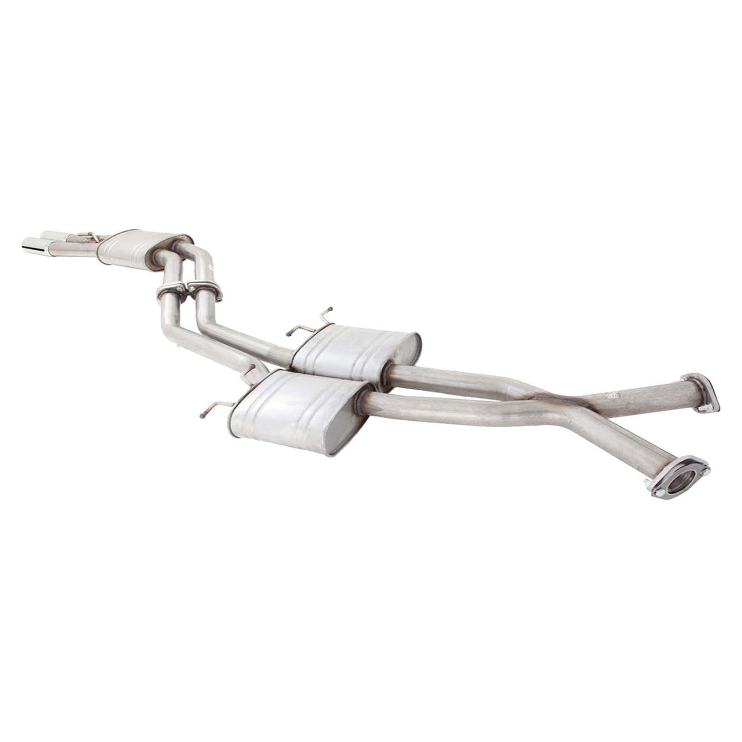 Holden Commodore VT VX VY VZ Ute XFORCE Twin 2.25 Inch Catback Exhaust - Raw 409