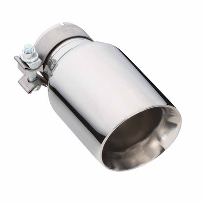 Exhaust Tip Angle Cut Inner Cone 2.5" In - 102mm Out 8" Long 304 Stainless