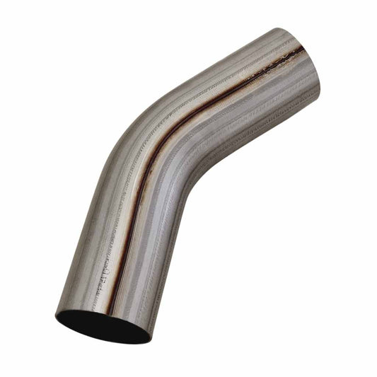 4Inch 45 Degree 409 Raw Stainless Mandrel Bend Exhaust Pipe