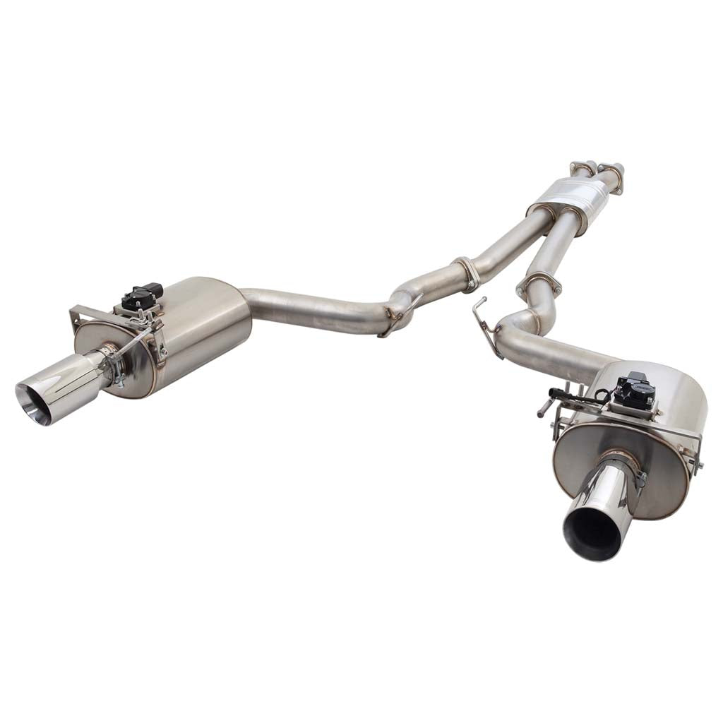 XFORCE Twin 3" Catback Exhaust Stainless Ford Mustang GT 5L V8 Varex Rear Muff