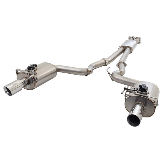 XFORCE Twin 3" Catback Exhaust Stainless Ford Mustang GT 5L V8 Varex Rear Muff
