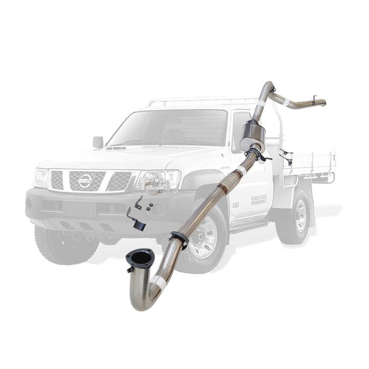 Nissan Patrol Y61 GU 4.2L TD42 Ute 3 Inch Dump Pipe Back Exhaust 1996 - 2006 (Does not suit Coil Tower Braces)