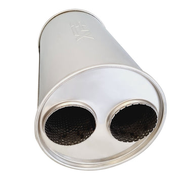 7" Round Dual/Dual Configurations Mufflers | Stainless 304 | Select Your Size Length and Internal Options