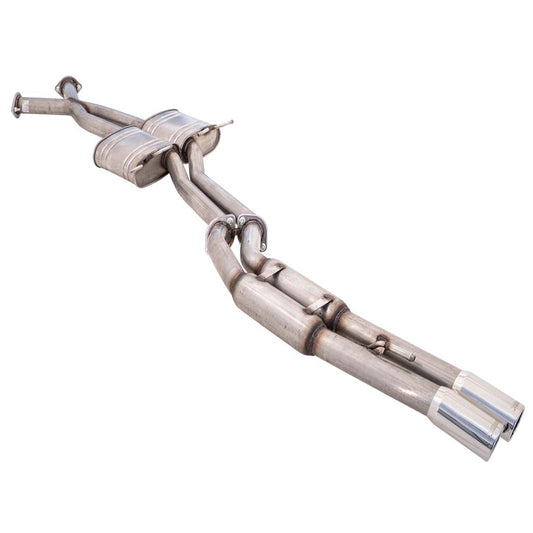 Commodore VT-VZ Sedan XFORCE Twin 2.5 Inch Catback Exhaust Hotdog Rear - Raw 409