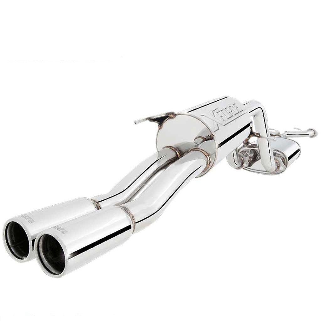 Ford Falcon BA BF XR8 Ute Twin 2.5" Catback Exhaust Hotdog Front - Polished SS