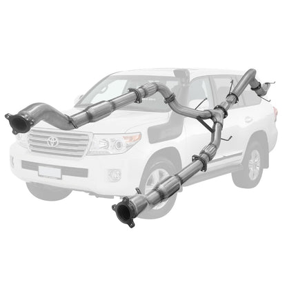 Toyota Landcruiser 200 Series V8 Wagon Twin 3 Inch Into 4 Inch Turbo Back Exhaust