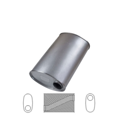 11" x 6" Offset/Offset Configurations Mufflers | Aluminised | Select Your Size Length and Internal Options