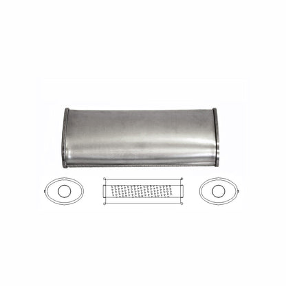 5" x 3" Centre/Centre Configurations Mufflers | Aluminised | Select Your Size Length and Internal Options