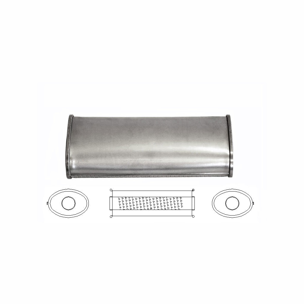 5" x 3" Centre/Centre Configurations Mufflers | Aluminised | Select Your Size Length and Internal Options