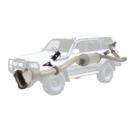 Toyota Landcruiser 80 Series 4.2L 1HD 3 Inch Turbo Back Exhaust with Cast Dump Pipe 1990 - 1998