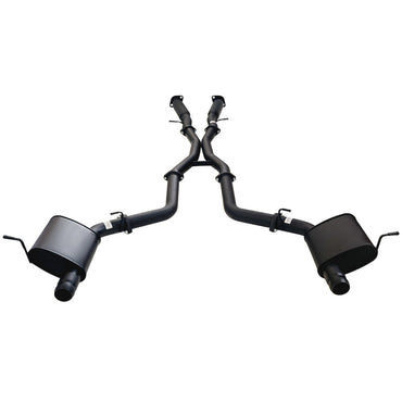 Twin 3 Inch Cat Back Exhaust With Centre Hotdogs For SRT Jeep Grand Cherokee 2012 to 2021 OE Tips