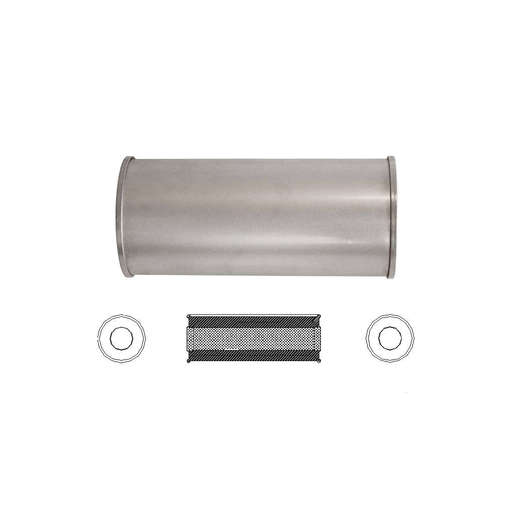 6" Round Centre/Centre Configurations Universal Mufflers | Aluminised | Select Your Size Length and Internal Options