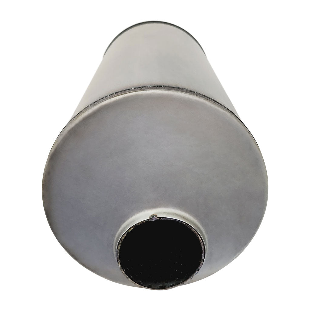 8" Round Offset/Offset Configurations Mufflers | 409 Stainless | Select Your Size Length and Internal Options