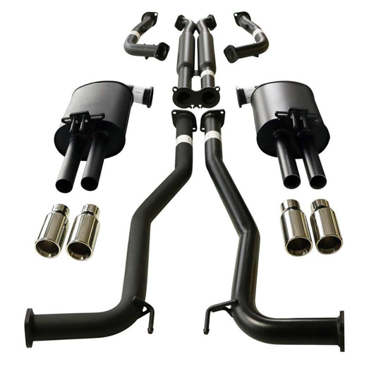 Commodore VE VF V6 V8 Ute Twin 2.5" Catback Exhaust Hdx Pipe And Straight Tips