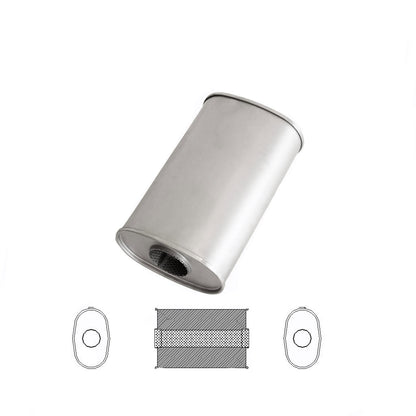8" x 5" Centre/Centre Configurations Mufflers | Aluminised | Select Your Size Length and Internal Options