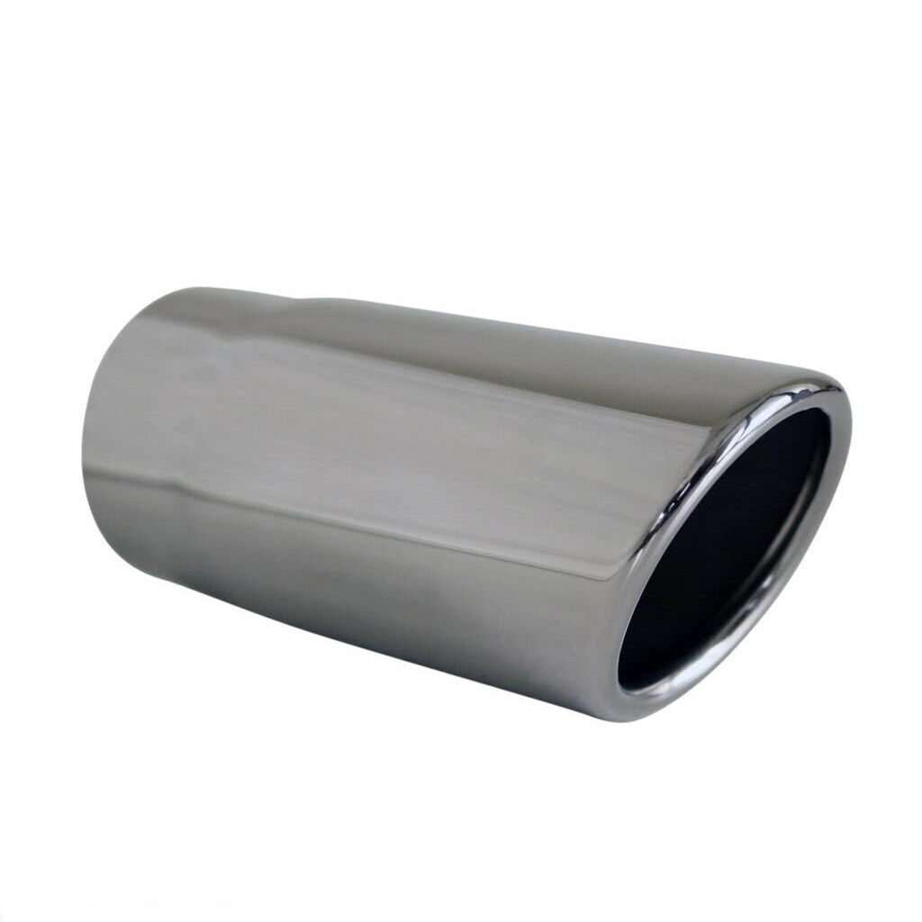 Exhaust Tip Angle Cut Rolled In 2.5 Inch In - 2.75 Inch Out 6.5 Inch Long 304ss