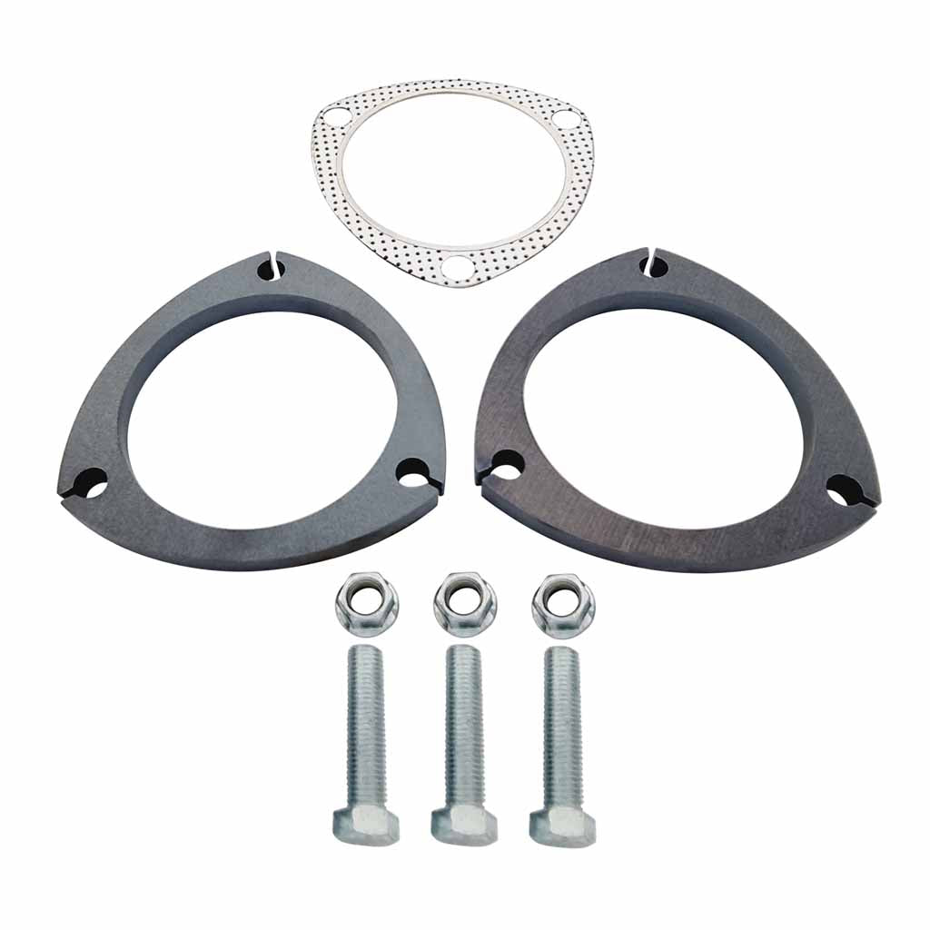 Exhaust Flange Plate Kit 90mm 3.5 Inch With Gaskets Nuts And Bolts 10mm Thick 3 Bolt