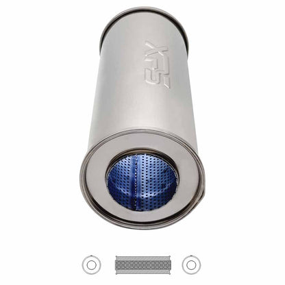 5" Round Centre/Centre Configurations Universal Mufflers | Stainless 304 | Select Your Size Length and Internal Options