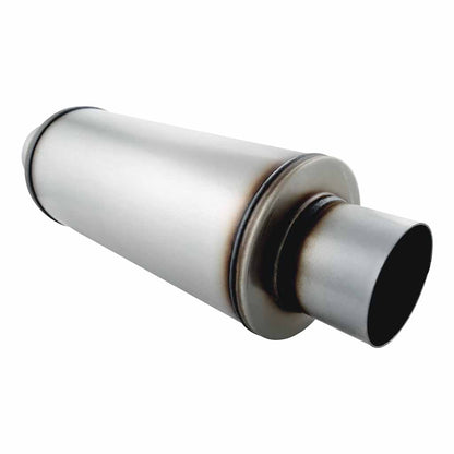 6" Round Centre/Centre Configurations Mufflers | Stainless 409 | Select Your Size Length and Internal Options