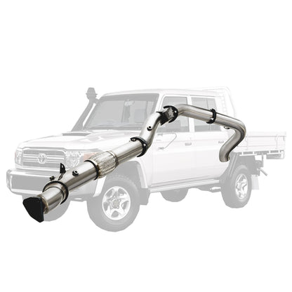 Toyota Landcruiser 79 Series VDJ79 UTE 4.5L V8 2016-On 4 Inch Stainless Turbo Back DPF Model Exhaust