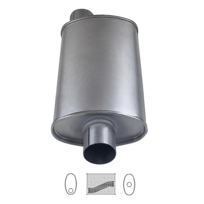 8" x 4" Offset/Centre Configurations Mufflers | Aluminised | Select Your Size Length and Internal Options