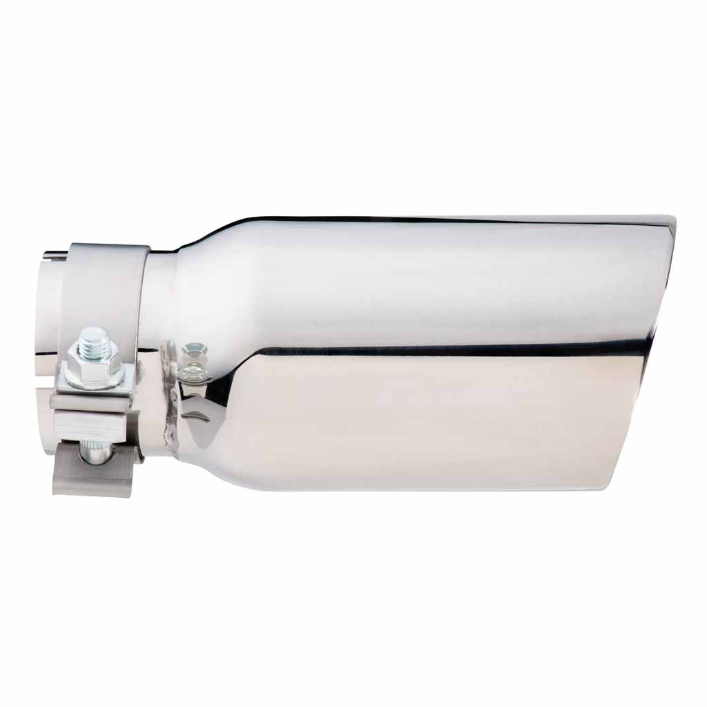 Exhaust Tip Angle Cut Inner Cone 2.5" In - 89mm Out 8" Long 304 Stainless