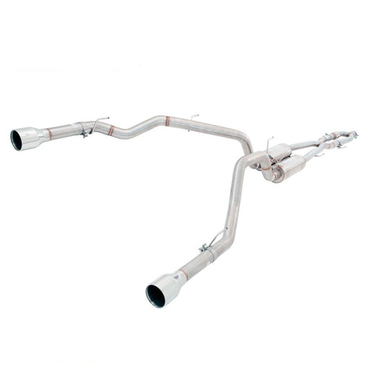 Dodge Ram 1500 5.7L Hemi XFORCE Twin 2.5 Inch To Twin 3 Inch Cat Back Exhaust - Polished Stainless