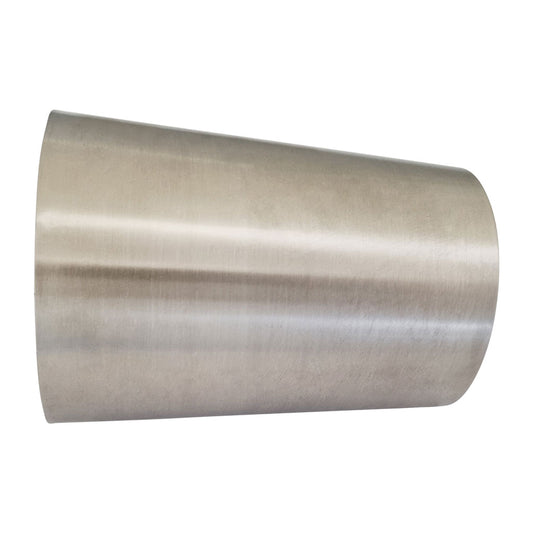 2.5 to 3" Cone Reducer 304 Brushed Stainless 4" (101mm) Long 1.5mm Thickness