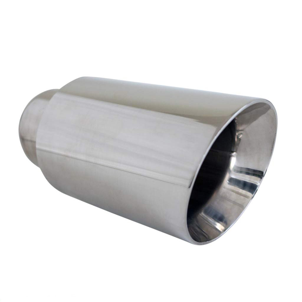 Exhaust Tip Angle Cut Inner Cone 2.5 Inch In - 4 Inch Out 6.5 Inch Long 304ss