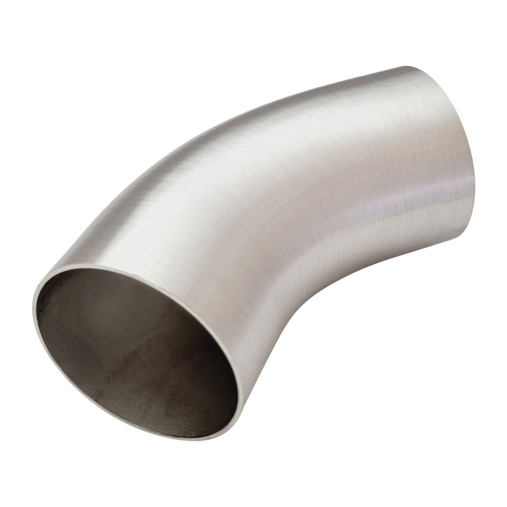 UltiBend Mandrel Bend 2 1/2 Inch (63.5mm OD) 45 Degree 304 Brushed Stainless