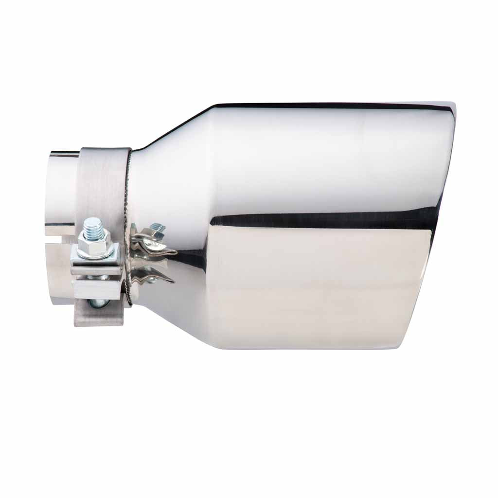 Exhaust Tip Angle Cut Inner Cone 3" In - 127mm Out 8" Long 304 Stainless