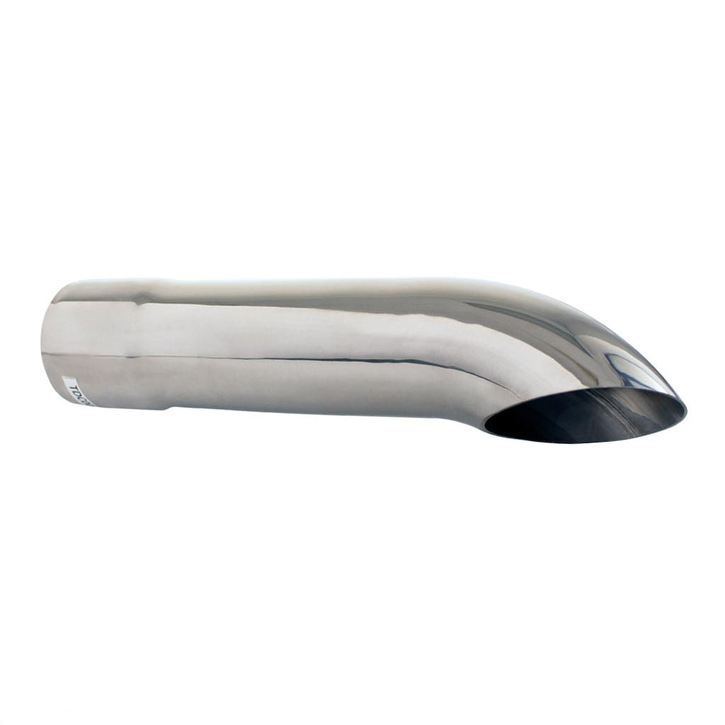 Exhaust Tip Droopy 2.5 Inch In - 2.5 Inch Out 12 Inch Long 304 Stainless Steel