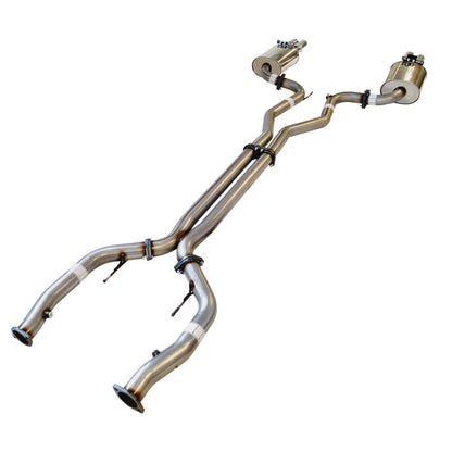 Commodore VE VF V6 V8 Sed Wag Twin 3 Inch Stainless Steel  Catback Exhaust x Pipe & Straight Tips