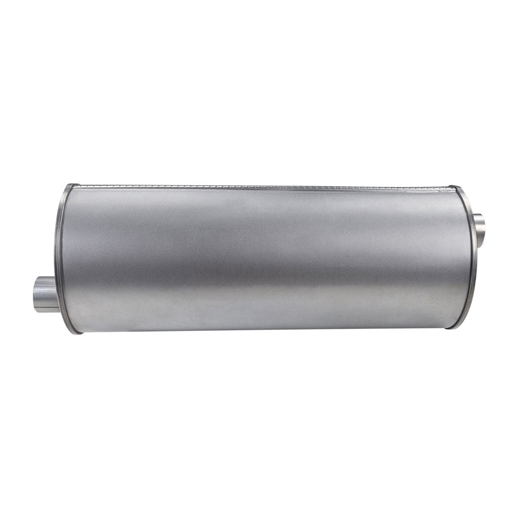 8" Round Offset/Offset Righthand Rotation Configurations Universal Mufflers | Aluminised | Select Your Size Length and Internal Options