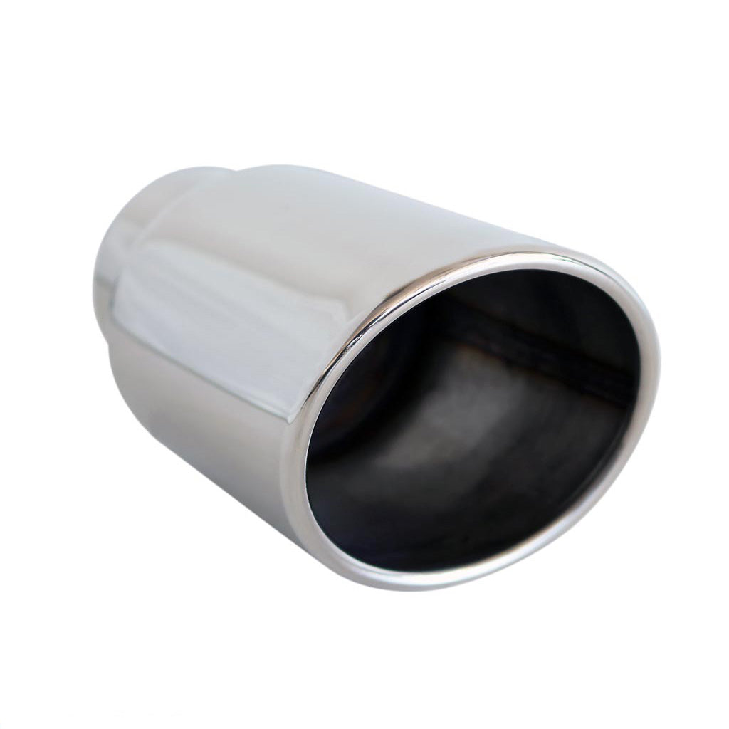 Exhaust Tip Oval VQ 2.5" In 92mm x 110mm Out 6 1/2" Long 304 Stainless Steel