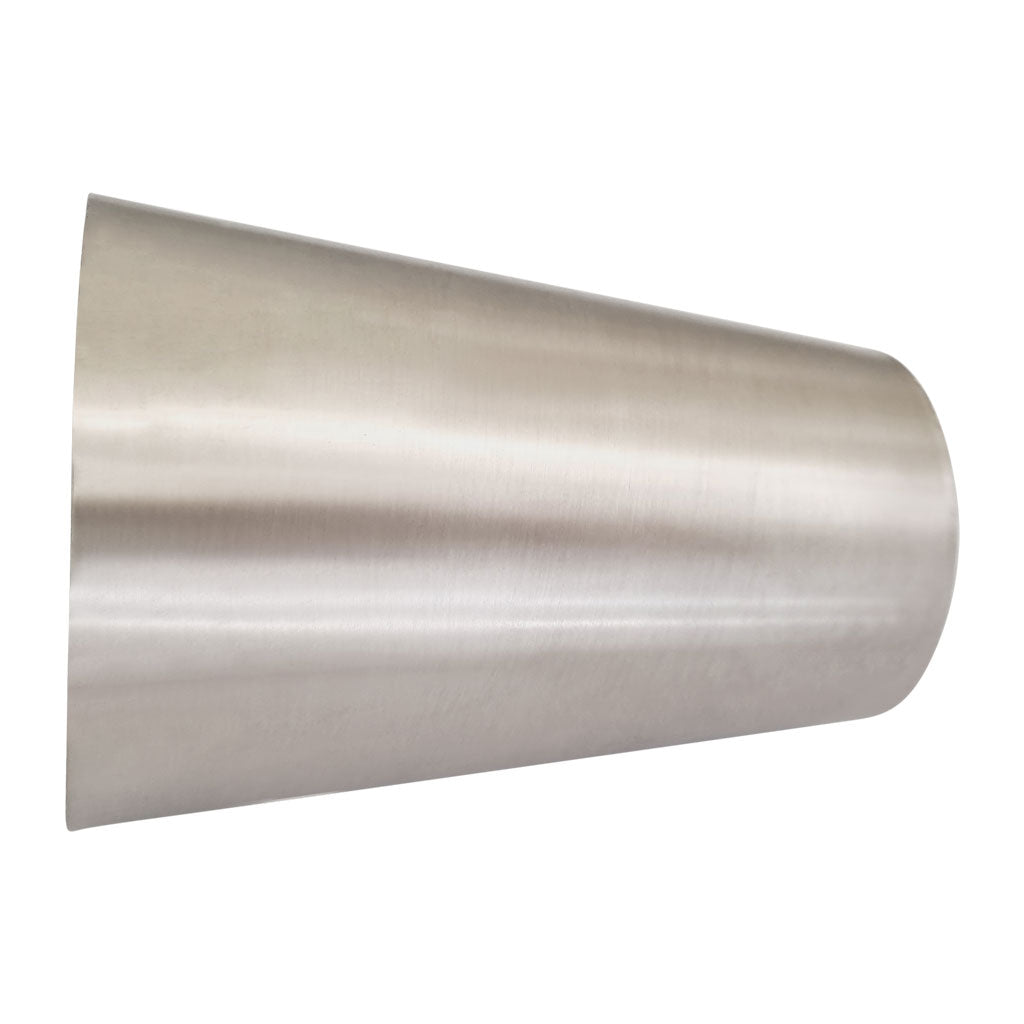 2 to 3" Cone Reducer 304 Brushed Stainless 4" (101mm) Long 1.5mm Thickness