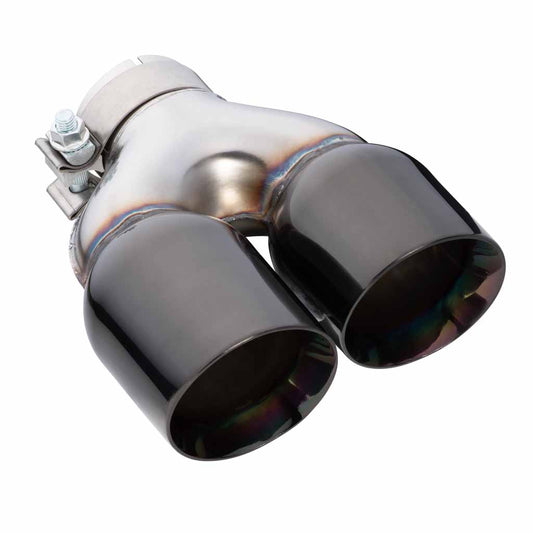 Exhaust Tip Y-Piece Inner Cone 2.5" In Dual 3.5" Out 9" Long RHS 304SS
