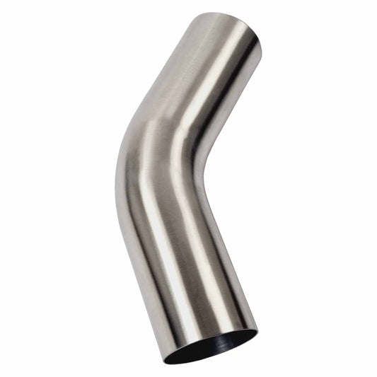 3.5"  45 Degree 1.5D Radius Mandrel Bend Brushed 304 Stainless Steel